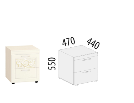 Тумба прикроватная  93.07 Тиффани