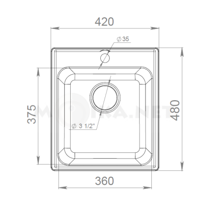 Кухонная мойка GRANFEST GF-Z17