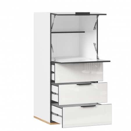 Шкаф комбинированный для кровати-чердака Урбан (Дуб Золотой/Белый)