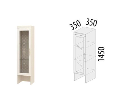 Шкаф-витрина малый (лев/прав) 32.07