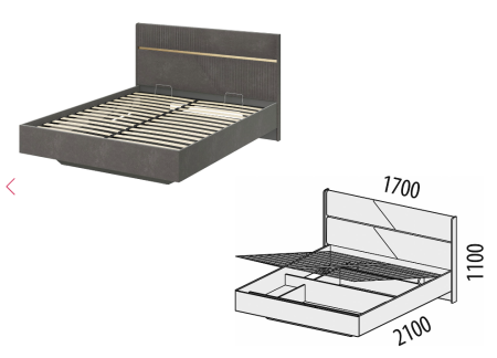 Кровать с подъемным механизмом Монако 902.21