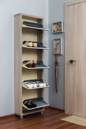 Обувница Люкс стекло черное Шкафы 5-ти секционные