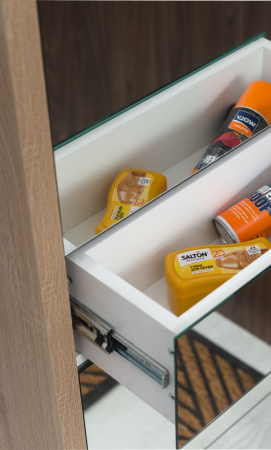 Обувница Люкс фасад зеркало Шкафы 5-ти секционные Плюс