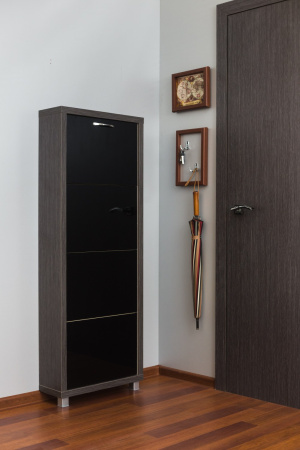 Обувница Люкс стекло черное Шкафы 4-х секционные