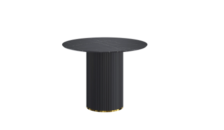 Стол обеденный (Мрамор чёрный М04) 1000*1000