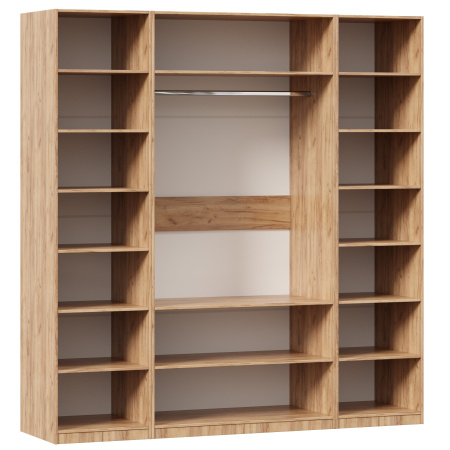 Норд Шкаф четырехстворчатый с зеркалами (Дуб Золотой)