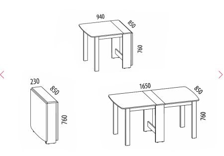 Стол-книжка Колибри 14 Белый шпон