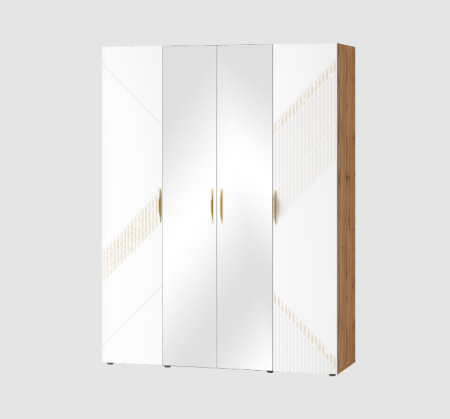 Шкаф четырехдверный с зеркалом (лев/прав) Монако 903.14