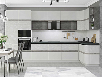  Кухонный гарнитур угловой Бостон 1 (ширина 401х146 см)