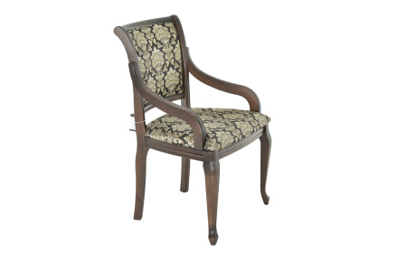 Стул из массива с подлокотниками Катарина МС с мягкой спинкой и сиденьем 