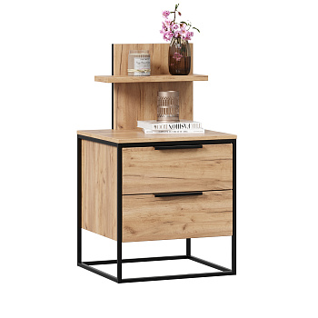 Норд Тумба прикроватная с полкой (Дуб Золотой) Норд Тумба прикроватная с полкой (Дуб Золотой)