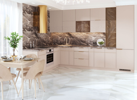 Кухонный гарнитур угловой с витриной Флоренция 107 202 Кухонный гарнитур угловой с витриной Флоренция 107 202