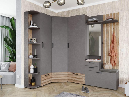 Угловой набор мебели для прихожей Денвер 400 100 (ширина 153х227 см)