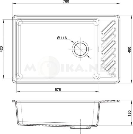 Кухонная мойка GRANFEST GF-ZL51