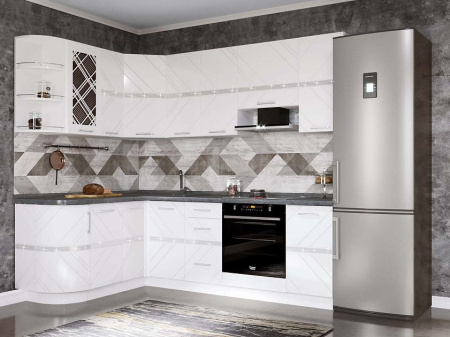  Кухонный гарнитур угловой Бьянка 41 (ширина 163х240 см)