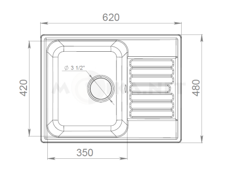 Кухонная мойка GRANFEST GF-Z13