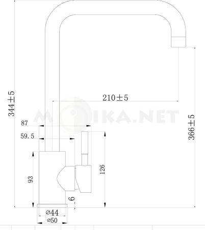 Смеситель TOPZERO WIX 206 SS