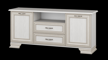 Тумба для теле -и радиоаппаратуры Стефани Gold 2Д/2Ш