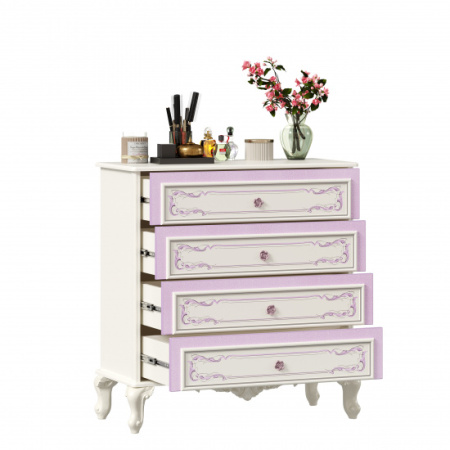 Маркиза Комод с 4 ящиками (Алебастр)