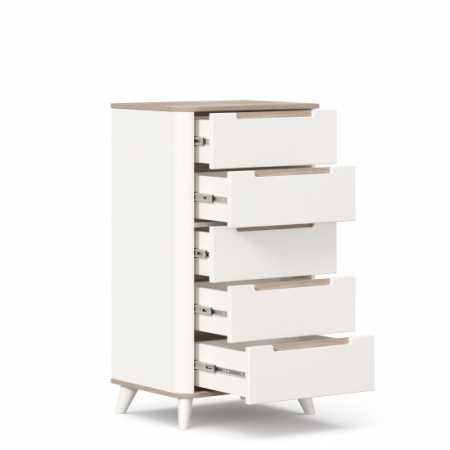 Стефания Комод высокий (Дуб Маувелла PR/Белый) Стефания Комод высокий (Дуб Маувелла PR/Белый)