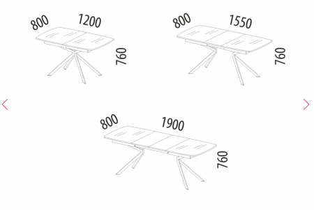 Обеденный стол Орфей 46 (03) Мрамор черный