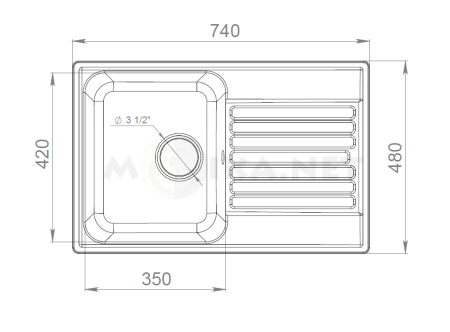 Кухонная мойка GRANFEST GF-Z78