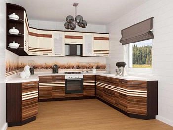 Кухонный гарнитур П-образный Рио 25 (ширина 250х300х290 см)  Кухонный гарнитур П-образный Рио 25 (ширина 250х300х290 см)