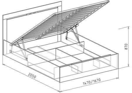 № 17 1,4 Кровать №1 (подъемная) № 17 1,4 Кровать №1 (подъемная)