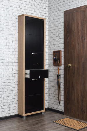 Обувница Люкс стекло черное Шкафы 5-ти секционные Плюс