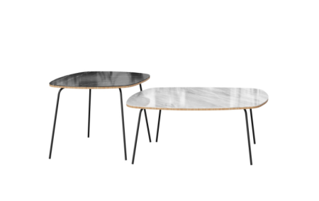 Комплект журнальных столов Тип 2 (Камень пьетра/Статуарио)