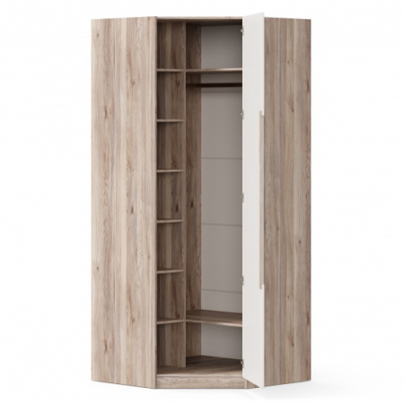 Стефания Шкаф угловой (Дуб Маувелла PR/Белый)