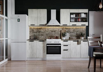 Комплект фасадов "Диор" 2 м Дуб крафт белый Б/С Комплект фасадов "Диор" 2 м Дуб крафт белый Б/С