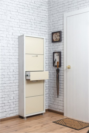 Обувница Люкс стекло капучино Шкафы 4-х секционные Плюс