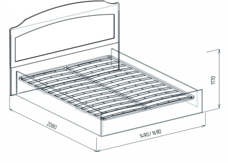 №11 Кровать 1.6 (с основанием ) Изабелла