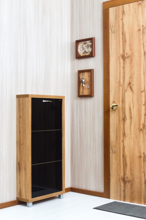 Обувница Люкс стекло черное Шкафы 3-х секционные