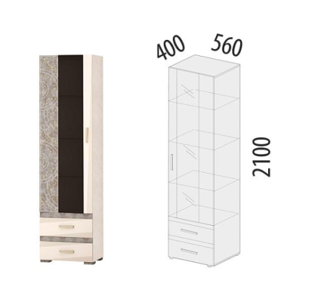 Шкаф-витрина (лев/прав)  66.06