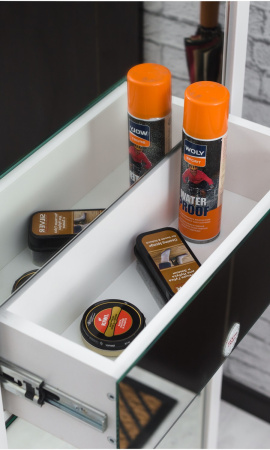 Обувница Люкс фасад зеркало Шкафы 5-ти секционные Плюс