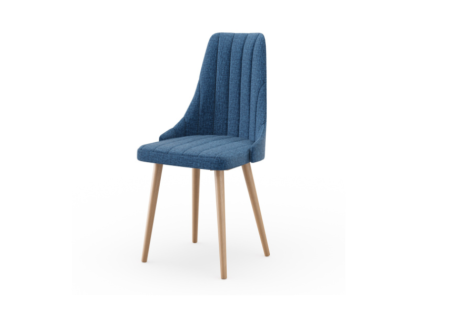 Стелла Стул мягкий с основанием, опора дерево (Серый, ткань Bingo 25)