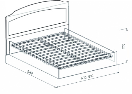 №10 Кровать 1.4 ( с основанием ) Версаль №10 Кровать 1.4 ( с основанием ) Версаль