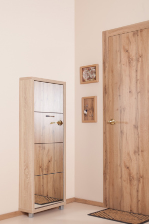 Обувница Люкс фасад зеркало Шкафы 4-х секционные