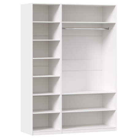 Норд Шкаф трехстворчатый с зеркалом (Белый/Статуарио)