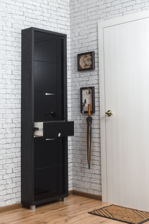 Обувница Люкс стекло черное Шкафы 5-ти секционные Плюс