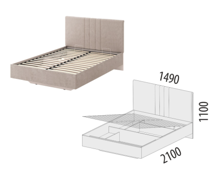 Кровать с подъемным механизмом Флоренция 905.31