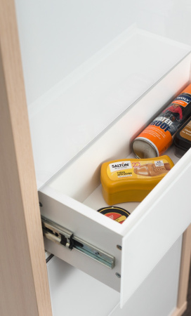 Обувница Люкс стекло белое Шкафы 5-ти секционные Плюс