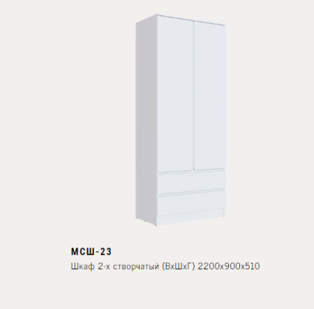 МСШ-23 Шкаф 2-х створчаты