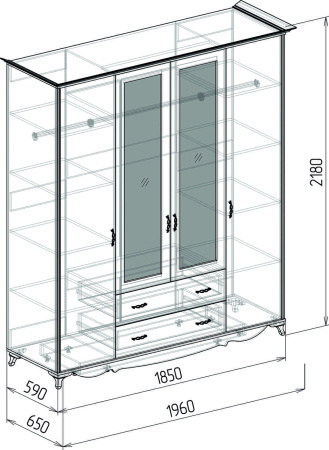 №3 Шкаф 4х(Версаль) №3 Шкаф 4х(Версаль)