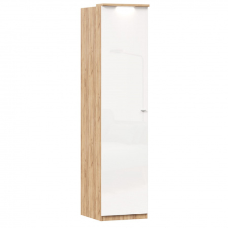 Фиджи Шкаф одностворчатый (Дуб Золотой/Белый) Фиджи Шкаф одностворчатый (Дуб Золотой/Белый)