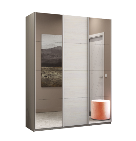 Шкаф-купе Прайм 3-х дверный (Зеркало, ЛДСП)