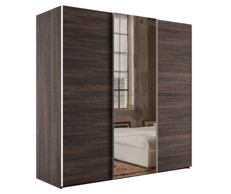 Шкаф-купе Эста 3-х дверный Медиум (4 посредине) (4 Стекла пудра / 8 ЛДСП)