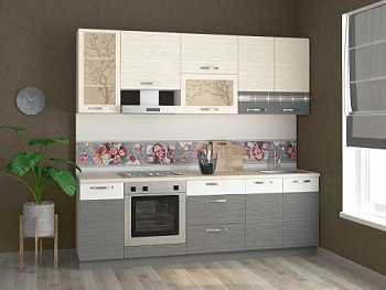  Кухонный гарнитур Графит 28 (ширина 240 см)